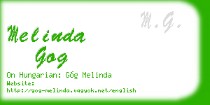 melinda gog business card