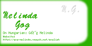 melinda gog business card